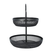 Homla Gridio Two-Story Basket  Black 31X26 cm